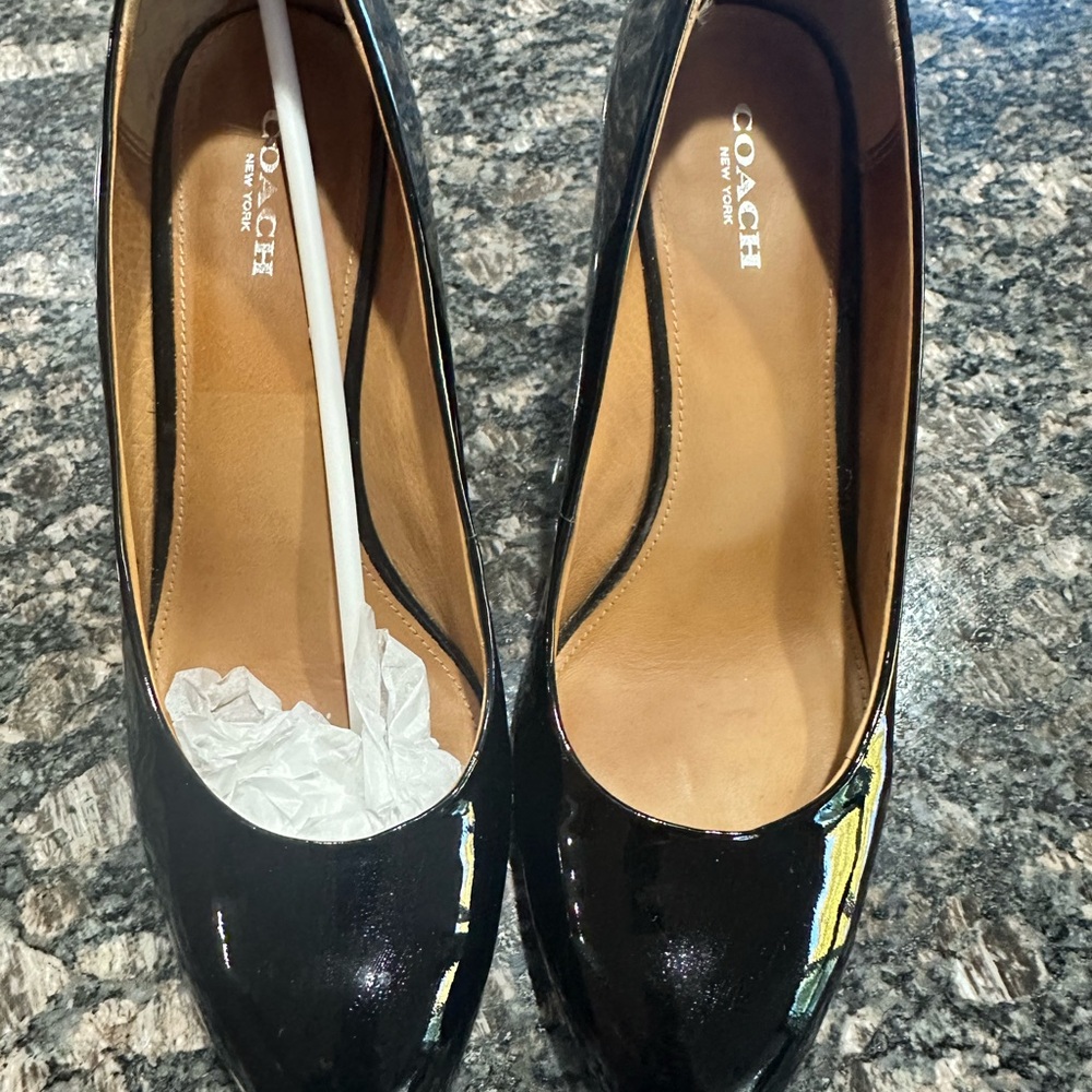 Coach Black Wedges